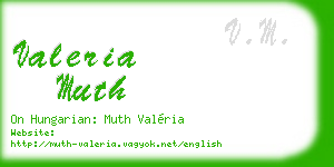 valeria muth business card